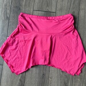 Hot Pink Handkerchief Hem Mini Skirt Y2K Festival Dancewear Medium swim